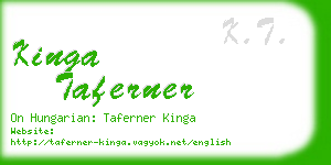 kinga taferner business card